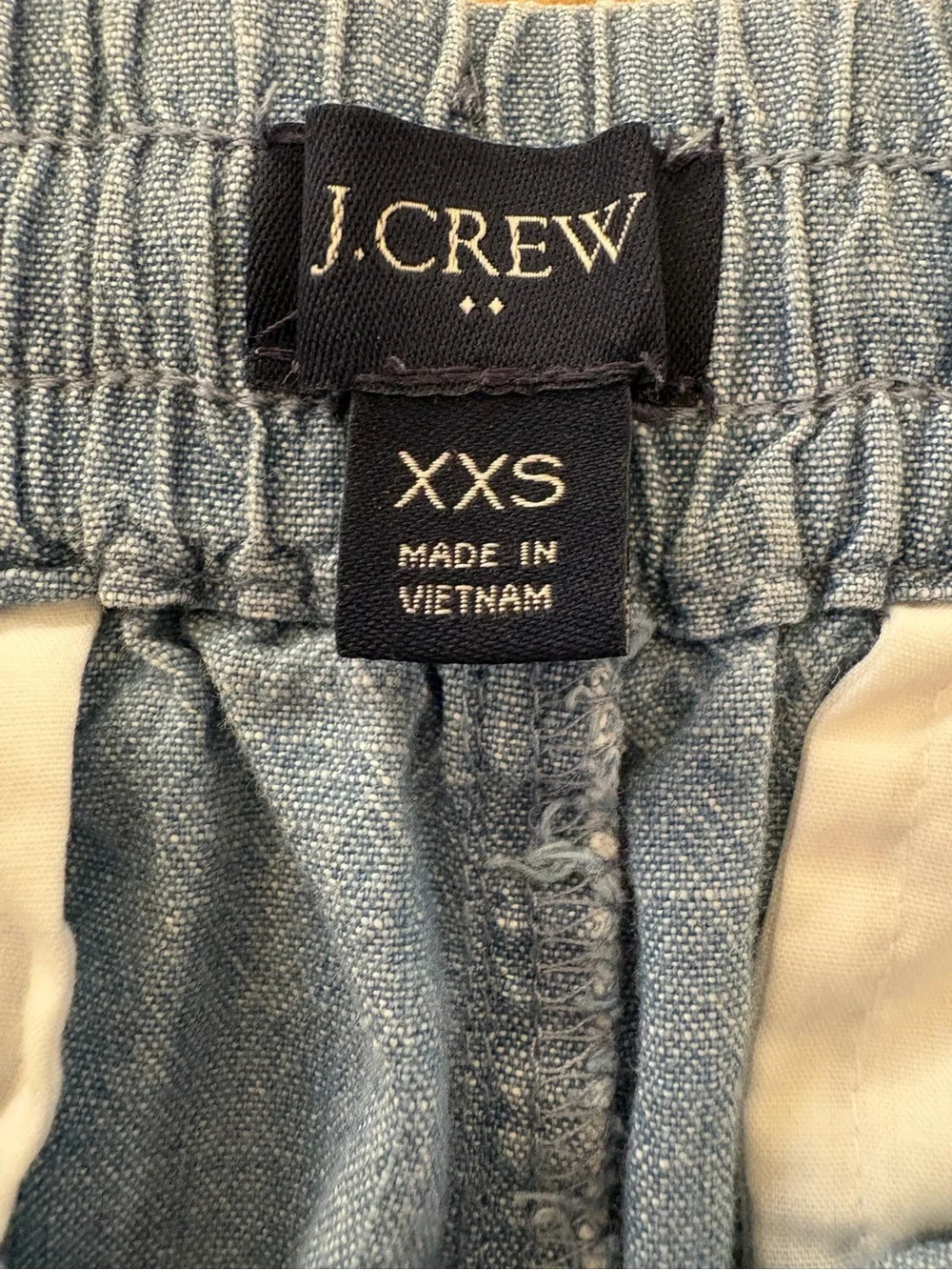 J.Crew Women’s Light Wash Chambray Pull-On Shorts 2” Inseam